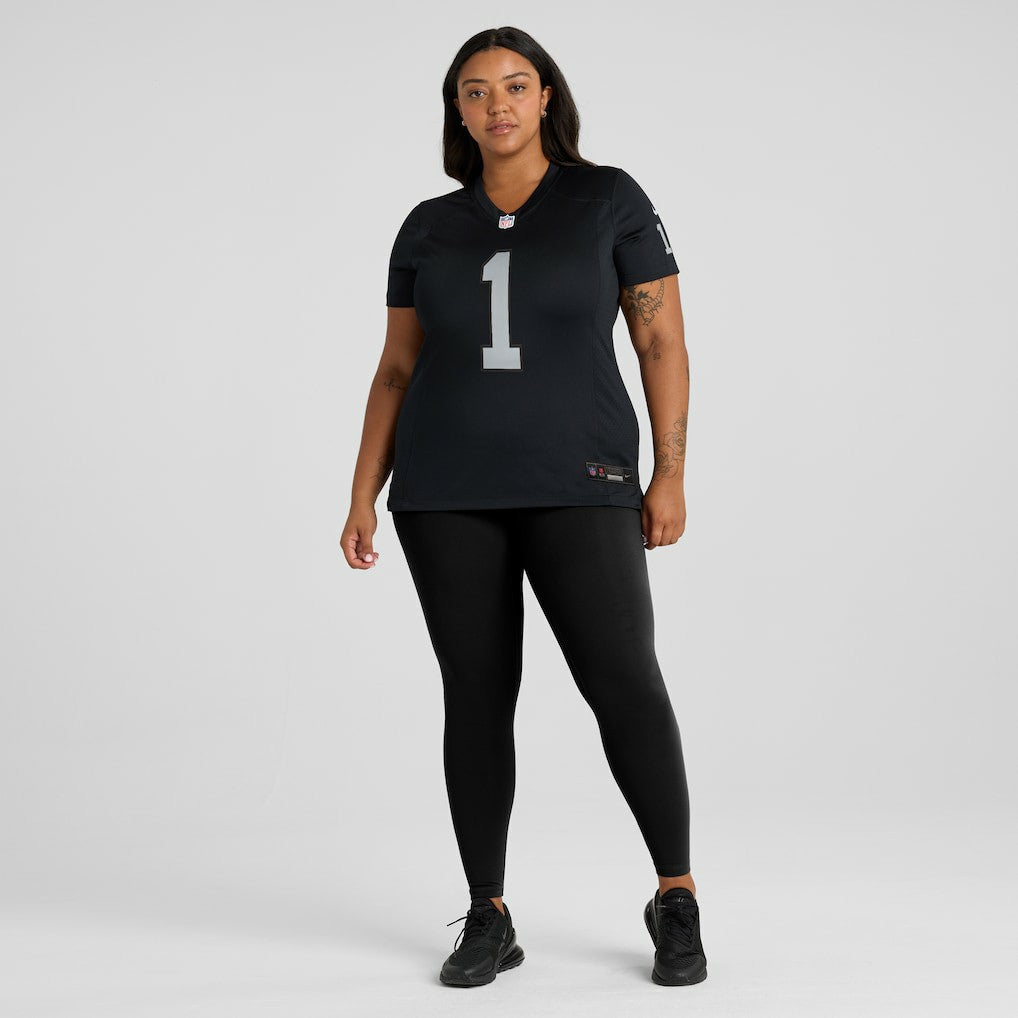 Number 1 Mom Las Vegas Raiders Women's Game Jersey - Black Jerseys