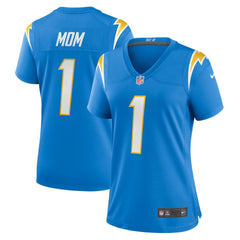 Number 1 Mom Los Angeles Chargers Women's Game Jersey - Powder Blue Jerseys