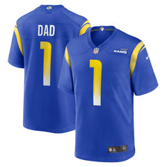 Number 1 Dad Los Angeles Rams Game Jersey - Royal Jerseys