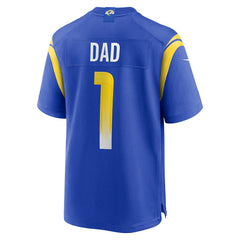 Number 1 Dad Los Angeles Rams Game Jersey - Royal Jerseys