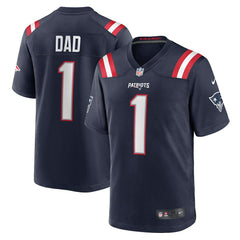 Number 1 Dad New England Patriots Game Jersey - Navy Jerseys