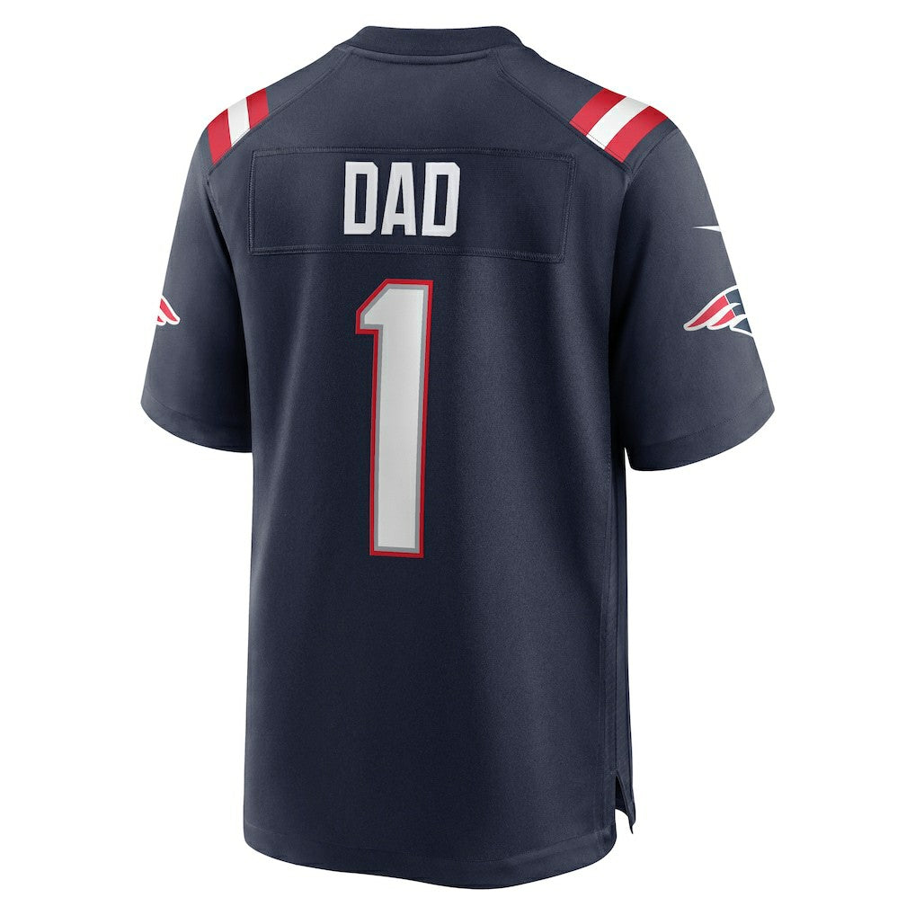 Number 1 Dad New England Patriots Game Jersey - Navy Jerseys