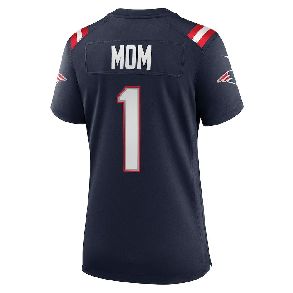 Number 1 Mom New England Patriots Women's Game Jersey - Navy Jerseys