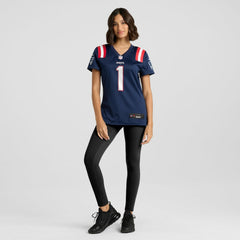 Number 1 Mom New England Patriots Women's Game Jersey - Navy Jerseys