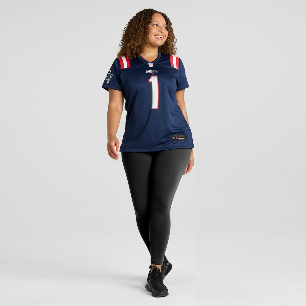 Number 1 Mom New England Patriots Women's Game Jersey - Navy Jerseys
