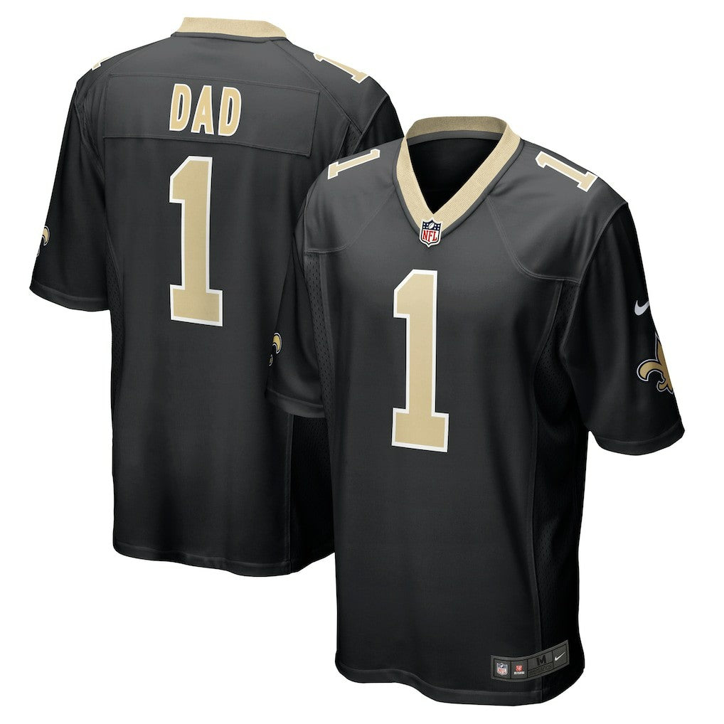 Number 1 Dad New Orleans Saints Game Jersey - Black Jerseys