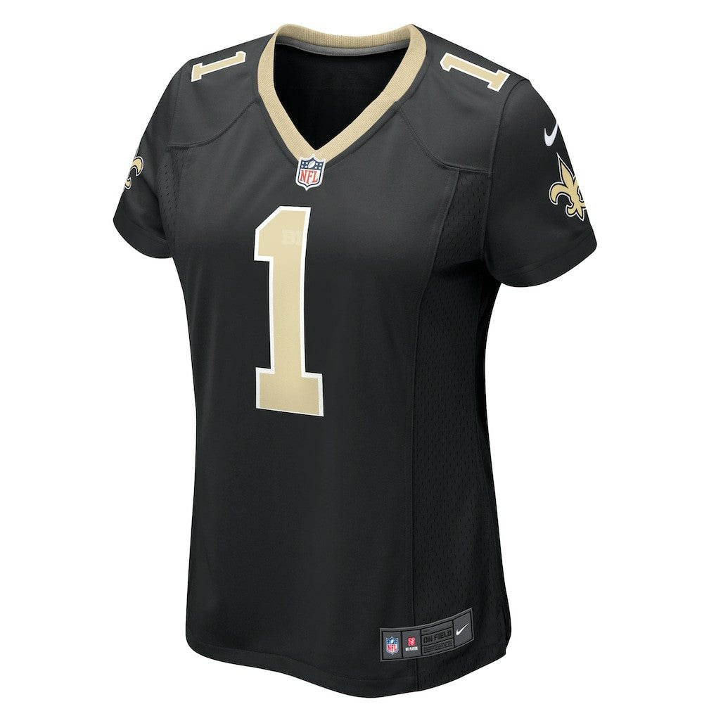 Number 1 Mom New Orleans Saints Women's Game Jersey - Black Jerseys