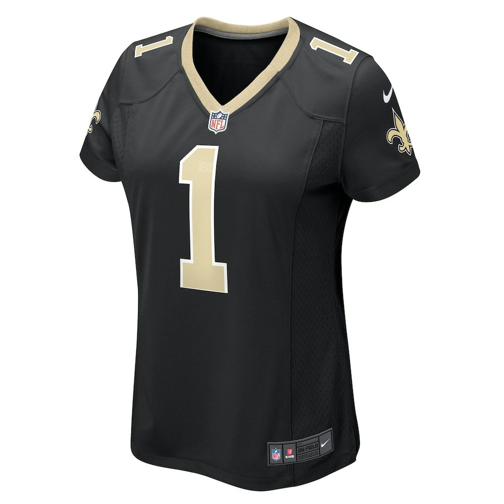 Number 1 Mom New Orleans Saints Women's Game Jersey - Black Jerseys