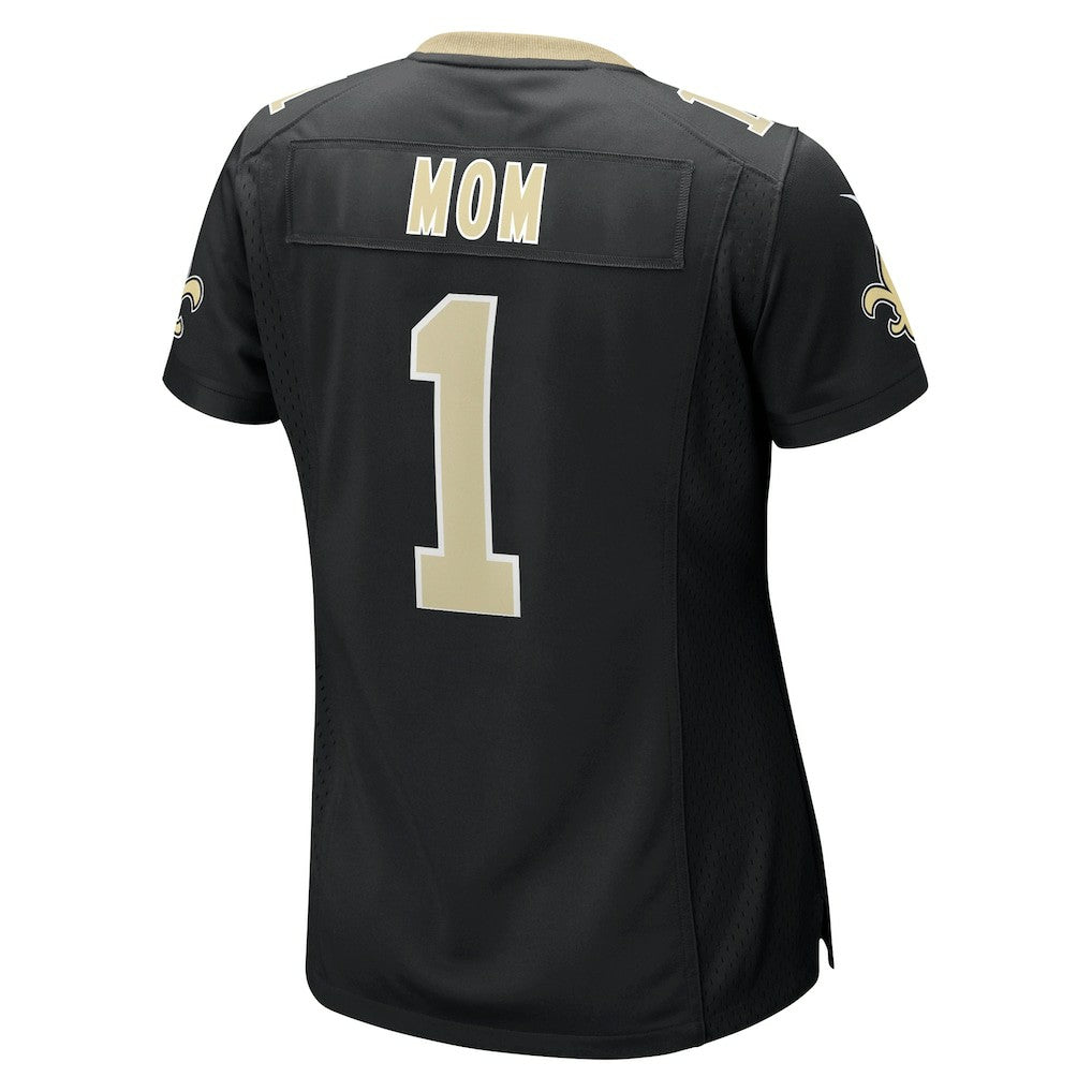 Number 1 Mom New Orleans Saints Women's Game Jersey - Black Jerseys