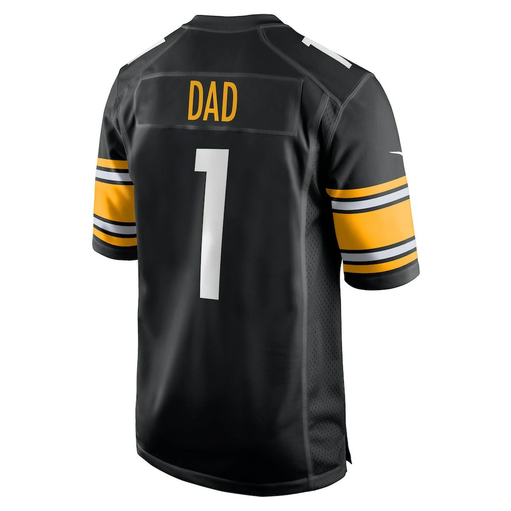Number 1 Dad Pittsburgh Steelers Game Jersey - Black Jerseys