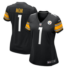 Number 1 Mom Pittsburgh Steelers Women's Game Jersey - Black Jerseys
