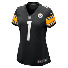 Number 1 Mom Pittsburgh Steelers Women's Game Jersey - Black Jerseys