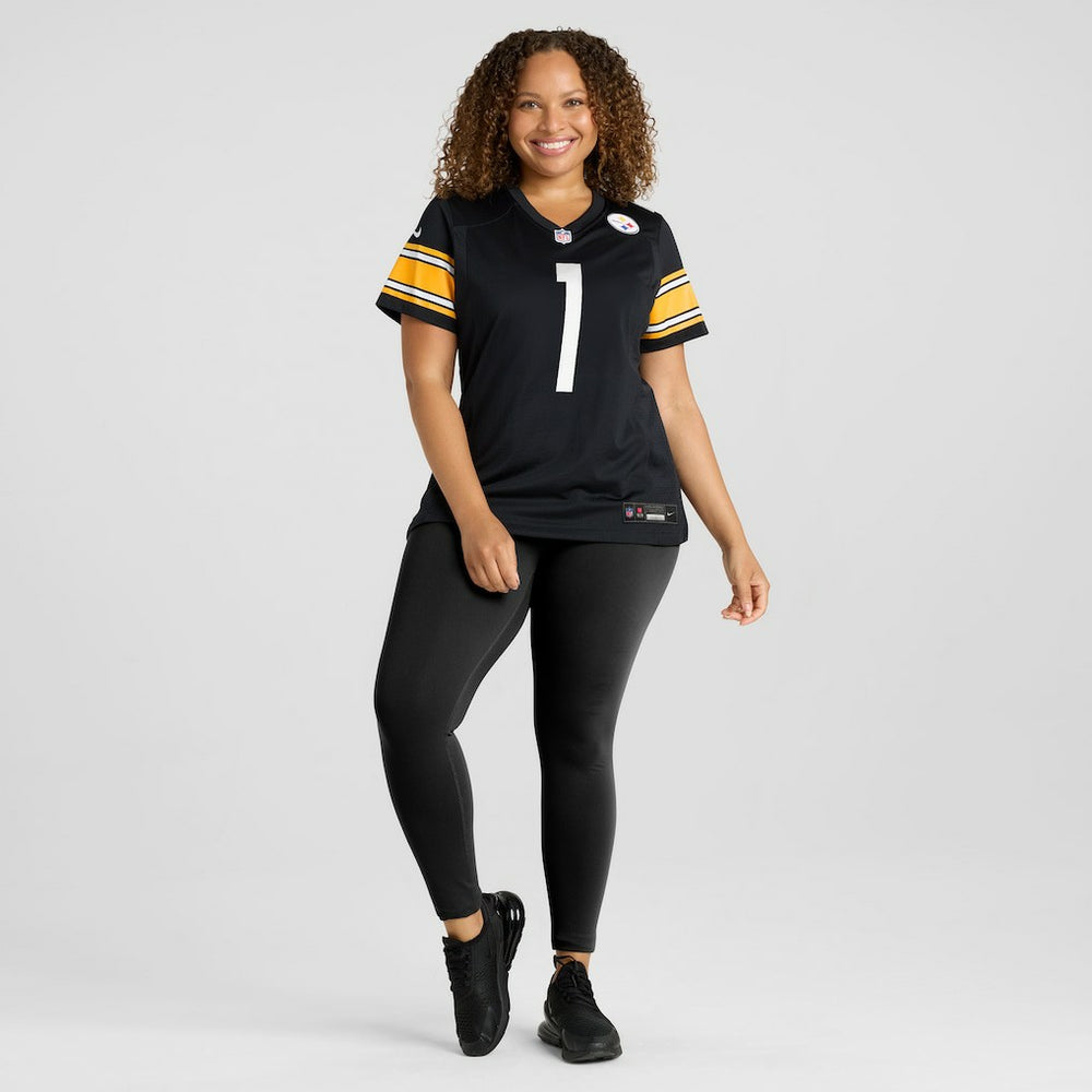 Number 1 Mom Pittsburgh Steelers Women's Game Jersey - Black Jerseys
