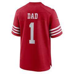 Number 1 Dad San Francisco 49ers Game Jersey - Scarlet Jerseys