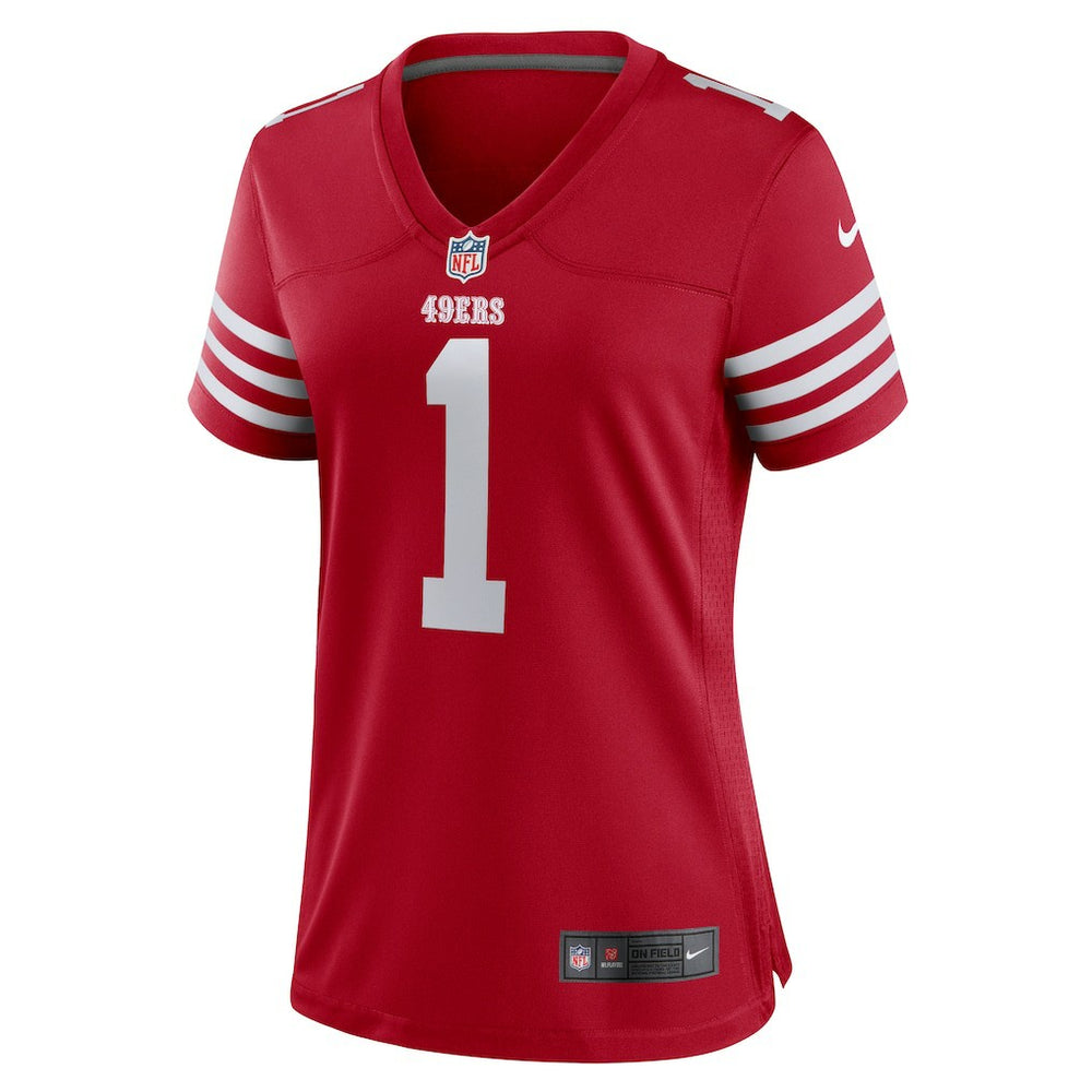 Number 1 Mom San Francisco 49ers Women's Game Jersey - Scarlet Jerseys