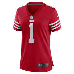 Number 1 Mom San Francisco 49ers Women's Game Jersey - Scarlet Jerseys