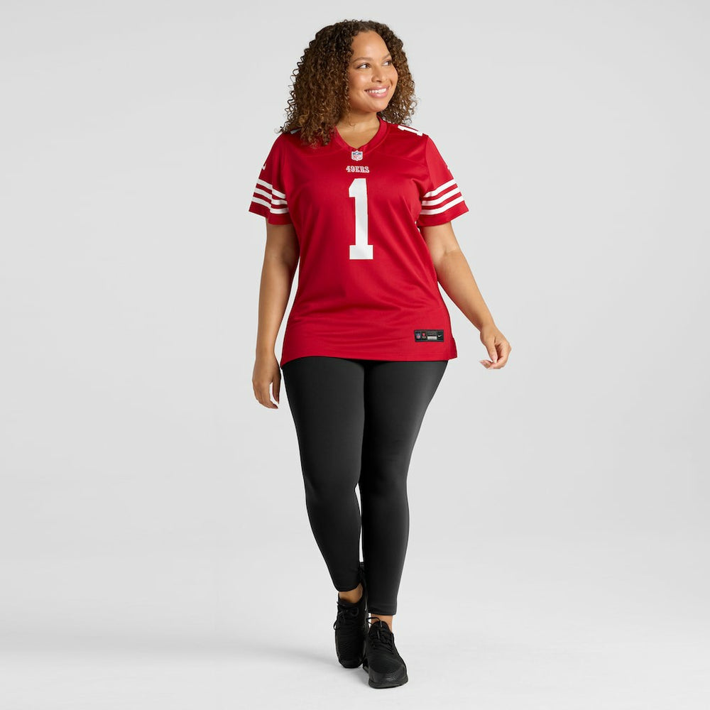 Number 1 Mom San Francisco 49ers Women's Game Jersey - Scarlet Jerseys
