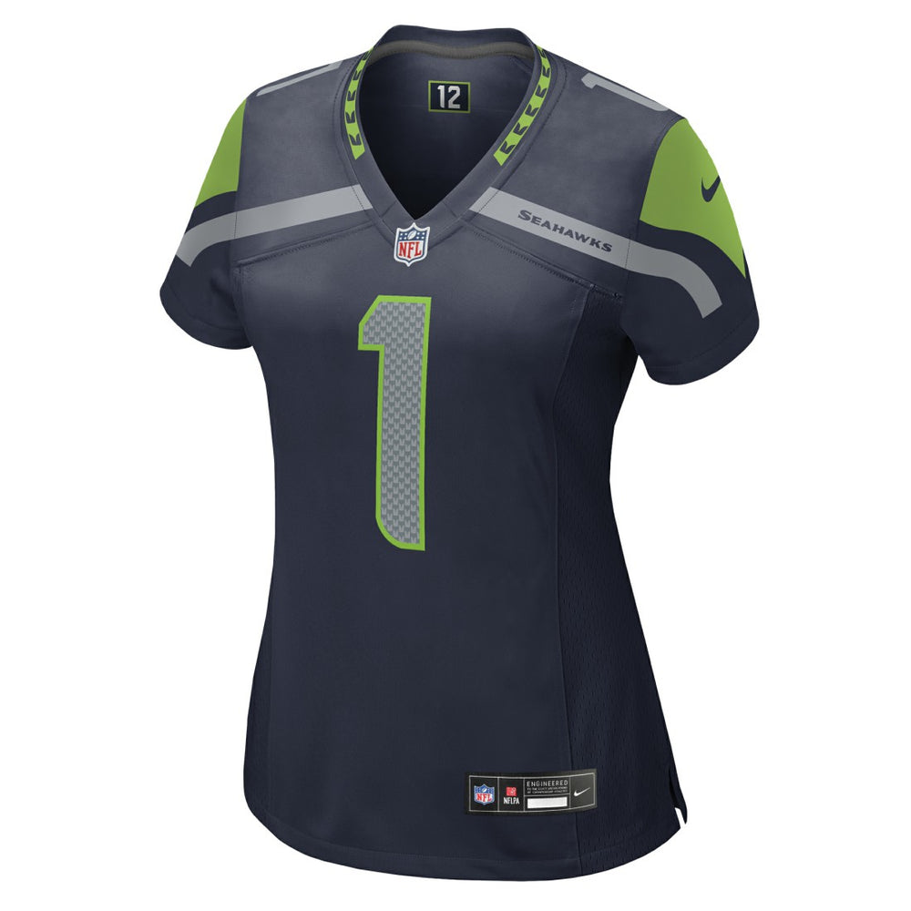 Number 1 Mom Seattle Seahawks Women's Game Jersey - College Navy Jerseys