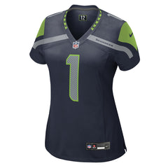 Number 1 Mom Seattle Seahawks Women's Game Jersey - College Navy Jerseys