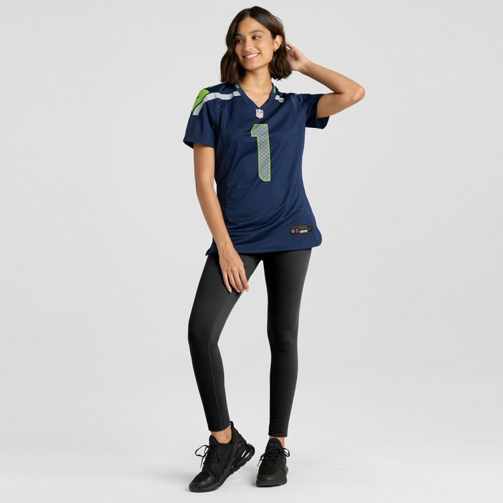 Number 1 Mom Seattle Seahawks Women's Game Jersey - College Navy Jerseys