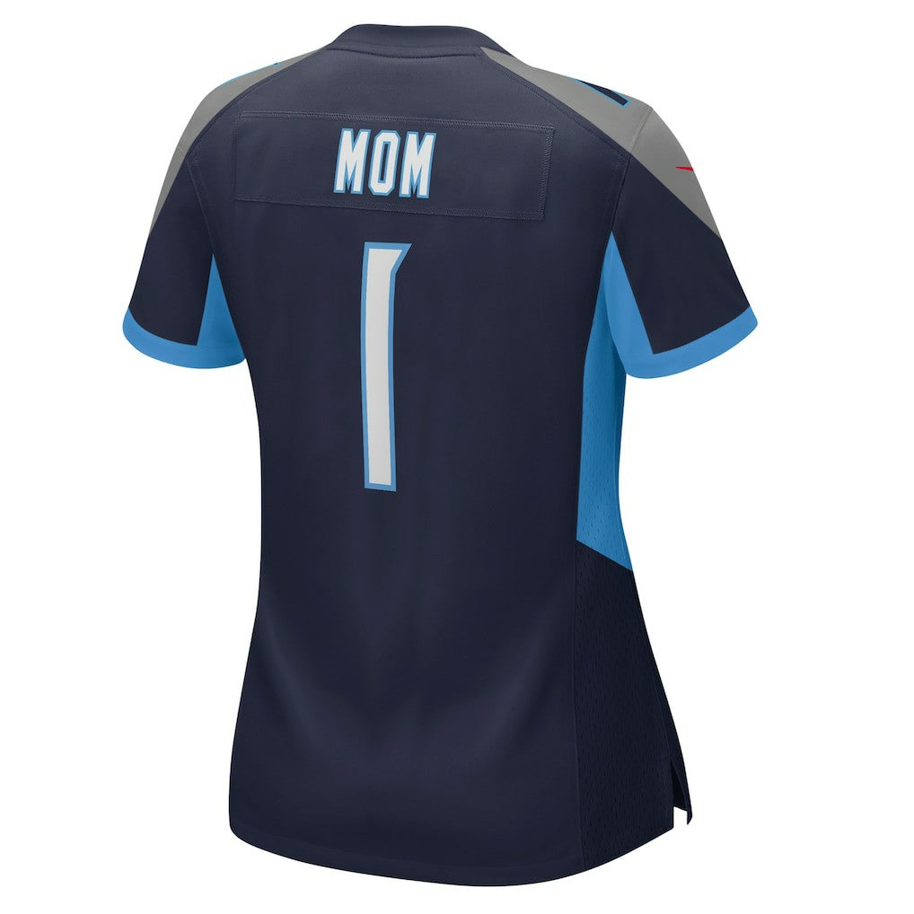 Number 1 Mom Tennessee Titans Women's Game Jersey - Navy Jerseys