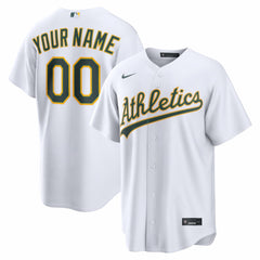 Athletics Nike Home Replica Custom Jersey - White Jerseys