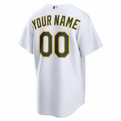 Athletics Nike Home Replica Custom Jersey - White Jerseys