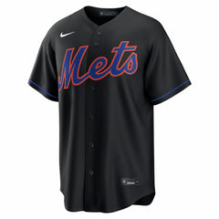 New York Mets Nike Alternate Replica Custom Jersey - Black Jerseys