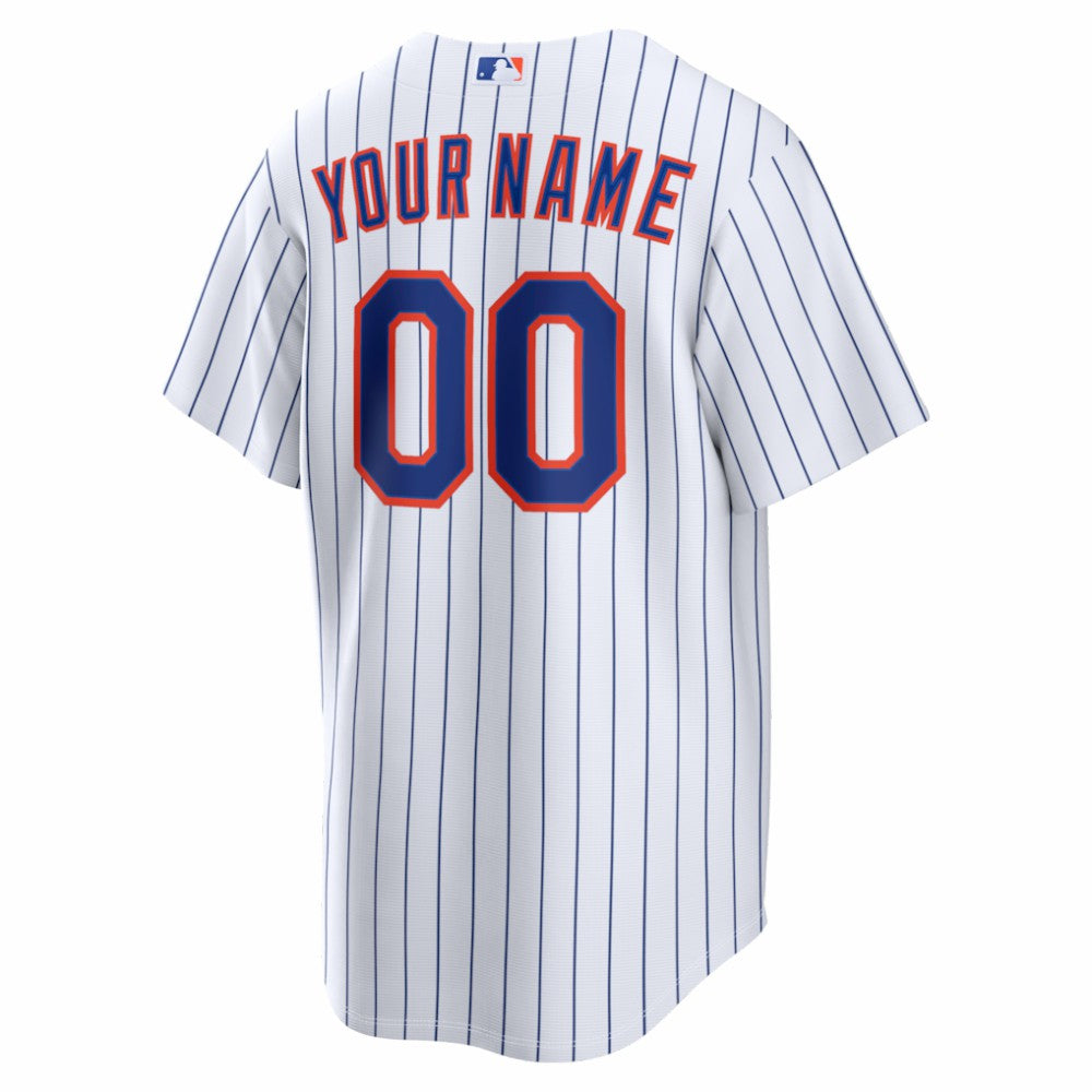New York Mets Nike Home Replica Custom Jersey - White Jerseys