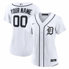 Detroit Tigers Nike Women's Home Replica Custom Jersey - White Jerseys