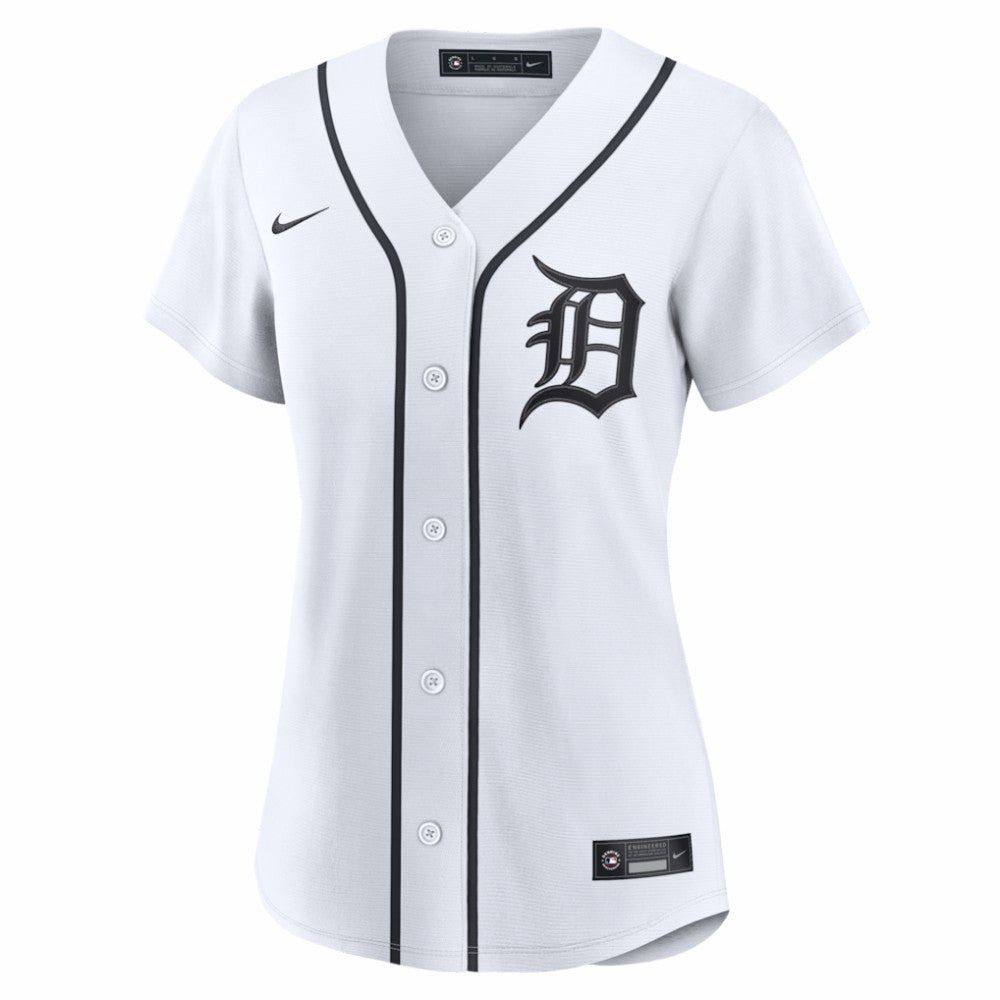 Detroit Tigers Nike Women's Home Replica Custom Jersey - White Jerseys