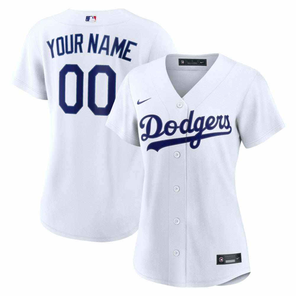 Los Angeles Dodgers Nike Women's Home Replica Custom Jersey - White Jerseys
