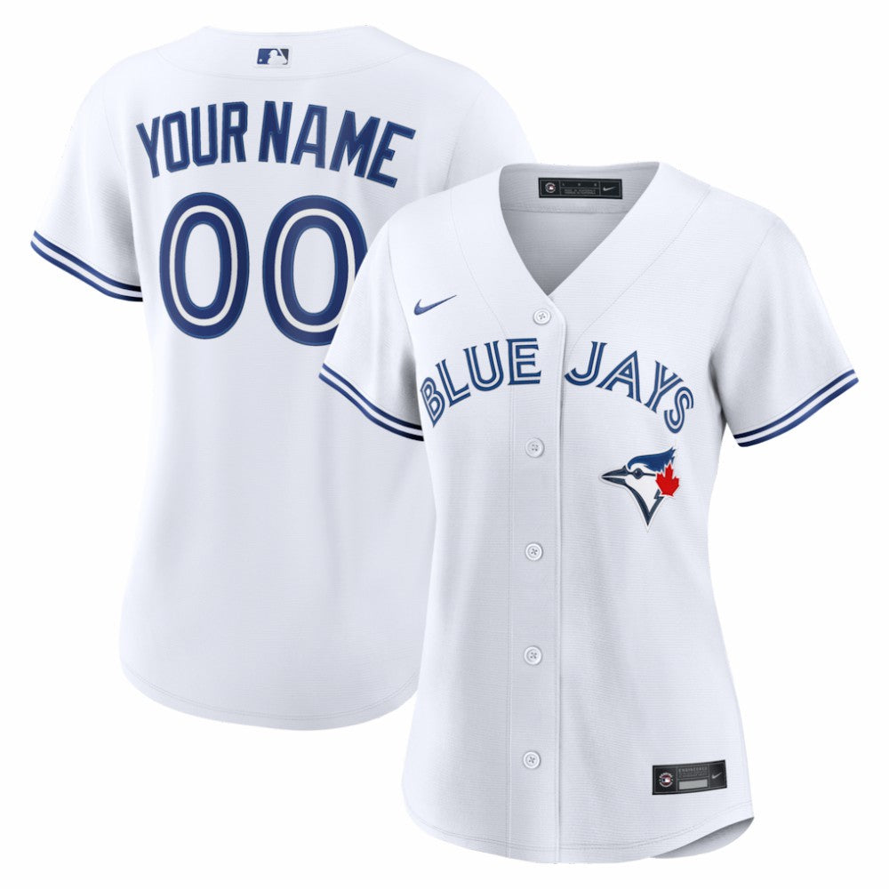 Toronto Blue Jays Nike Women's Home Replica Custom Jersey - White Jerseys