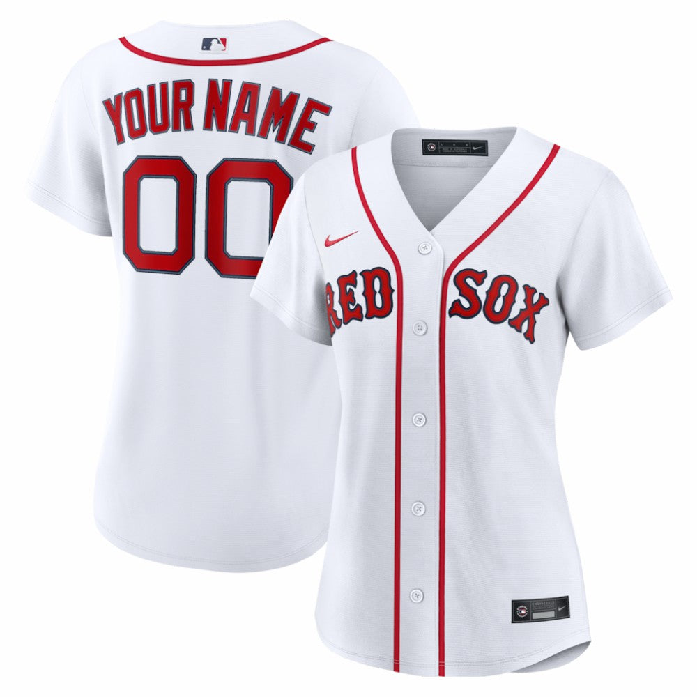 Boston Red Sox Nike Women's Home Replica Custom Jersey - White Jerseys