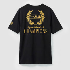 Seattle Seahawks Super Bowl LX Champions USA 250 NFL Gold Standard T-Shirt - Black T-shirts