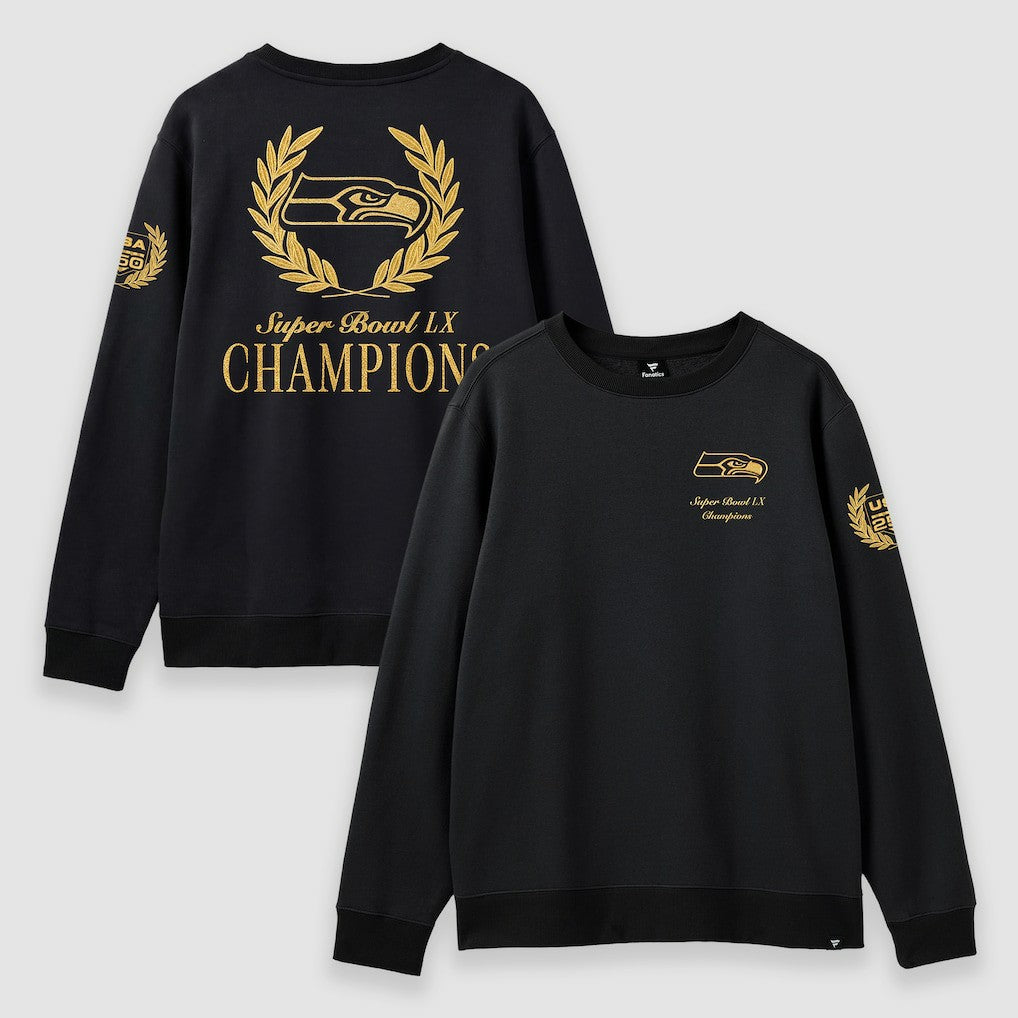 Seattle Seahawks Super Bowl LX Champions USA 250 NFL Gold Standard Fleece Sweatshirt - Black Sweatshirts