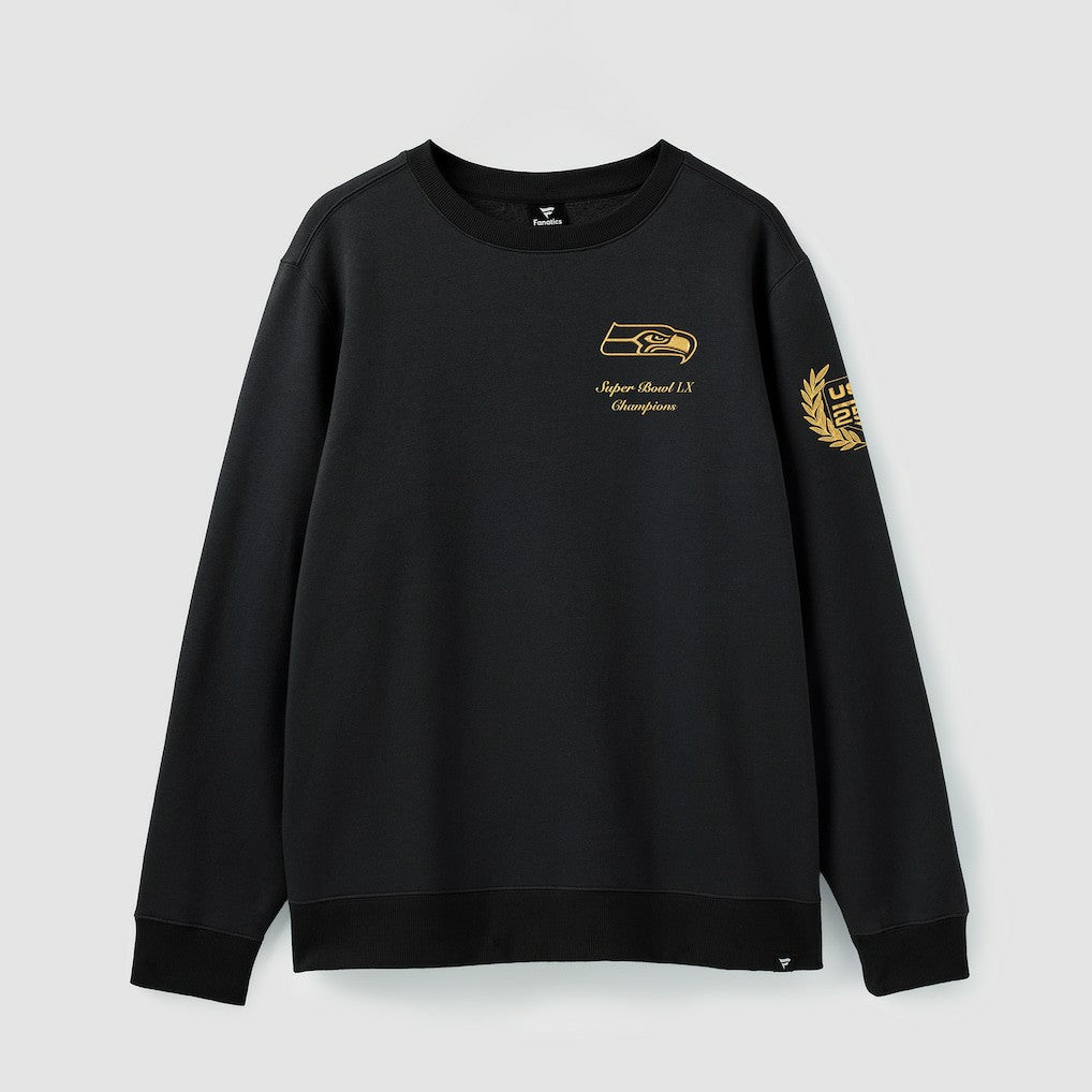 Seattle Seahawks Super Bowl LX Champions USA 250 NFL Gold Standard Fleece Sweatshirt - Black Sweatshirts