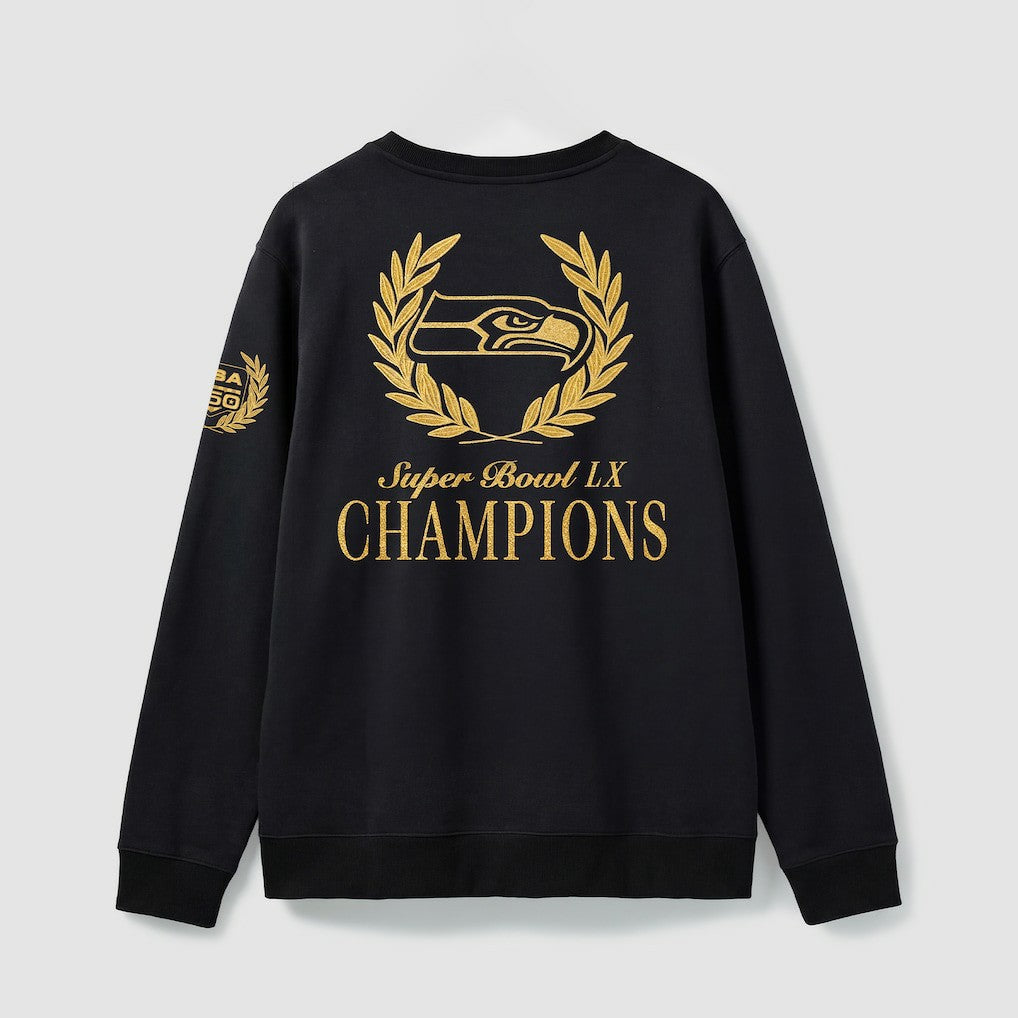 Seattle Seahawks Super Bowl LX Champions USA 250 NFL Gold Standard Fleece Sweatshirt - Black Sweatshirts
