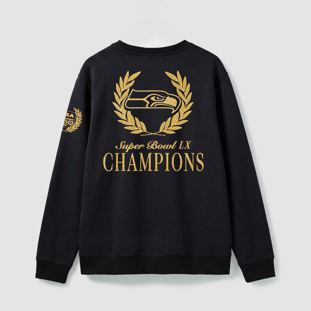 Seattle Seahawks Super Bowl LX Champions USA 250 NFL Gold Standard Fleece Sweatshirt - Black Sweatshirts