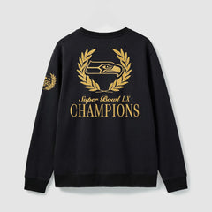 Seattle Seahawks Super Bowl LX Champions USA 250 NFL Gold Standard Fleece Sweatshirt - Black Sweatshirts