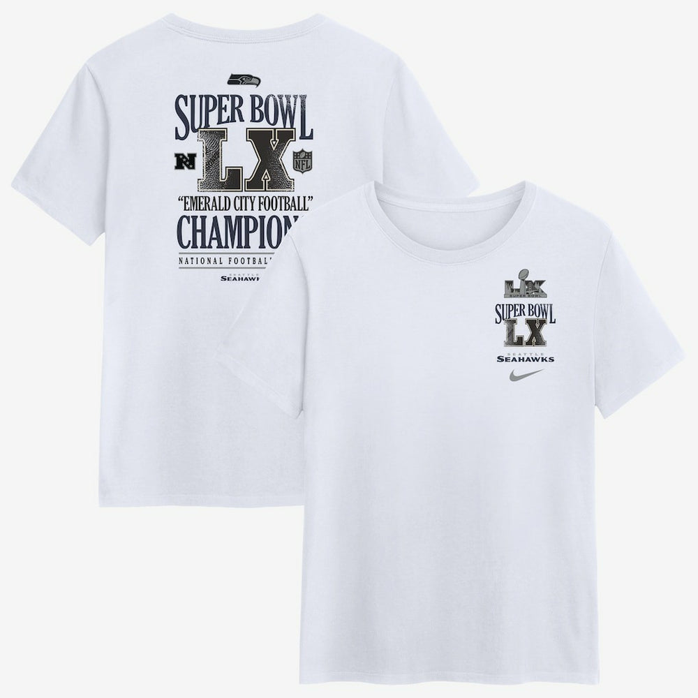 Seattle Seahawks Women's Super Bowl LX Champions Long Ball T-Shirt - White T-shirts