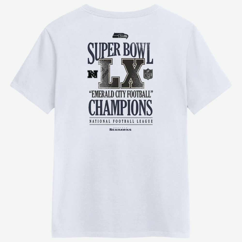 Seattle Seahawks Women's Super Bowl LX Champions Long Ball T-Shirt - White T-shirts