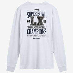 Seattle Seahawks Super Bowl LX Champions Long Ball Long Sleeve T-Shirt - White T-shirts