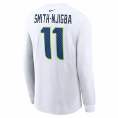 Jaxon Smith-Njigba Seattle Seahawks Super Bowl LX Champions Patch Name & Number Long Sleeve T-Shirt - White T-shirts
