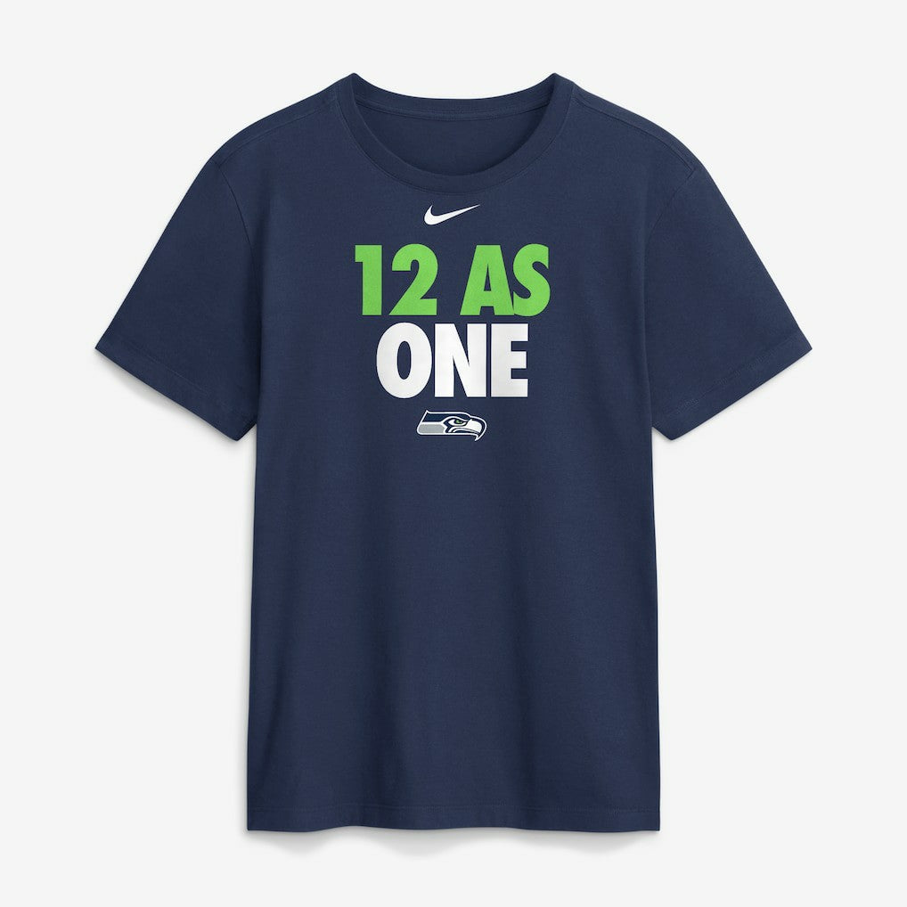 Seattle Seahawks 12 As One T-Shirt - Navy T-shirts