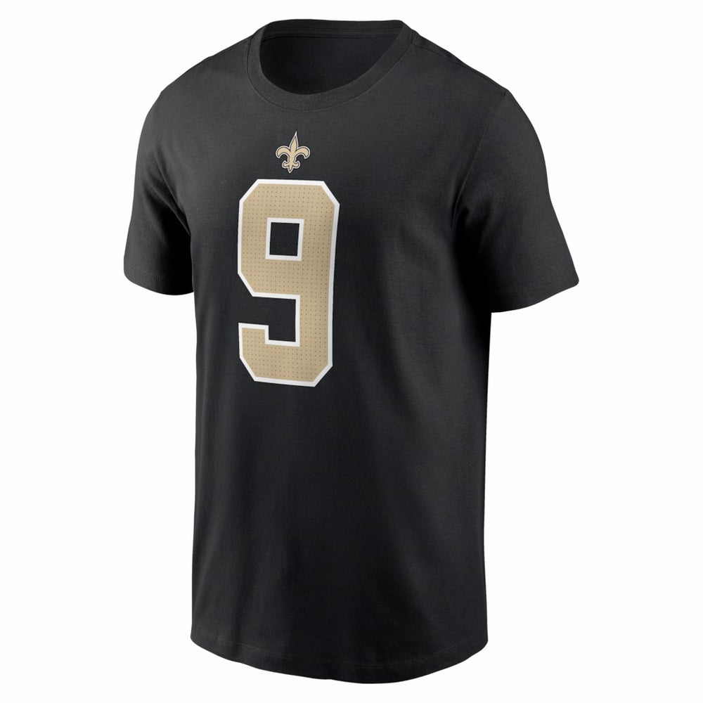 Drew Brees New Orleans Saints Retired Player Name & Number T-Shirt - Black T-shirts