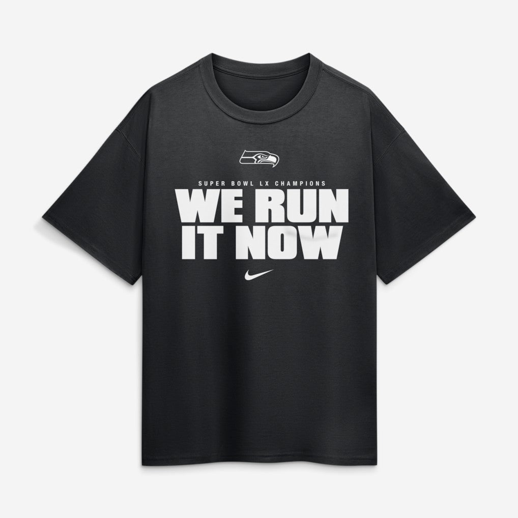 Seattle Seahawks Super Bowl LX Champions Loose T-Shirt - Black T-shirts