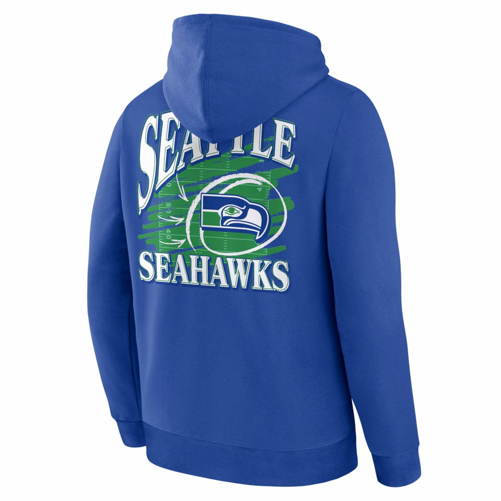 Seattle Seahawks Classic Scribble Legacy Fleece Hoodie - Royal Hoodies
