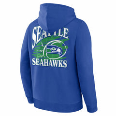 Seattle Seahawks Classic Scribble Legacy Fleece Hoodie - Royal Hoodies