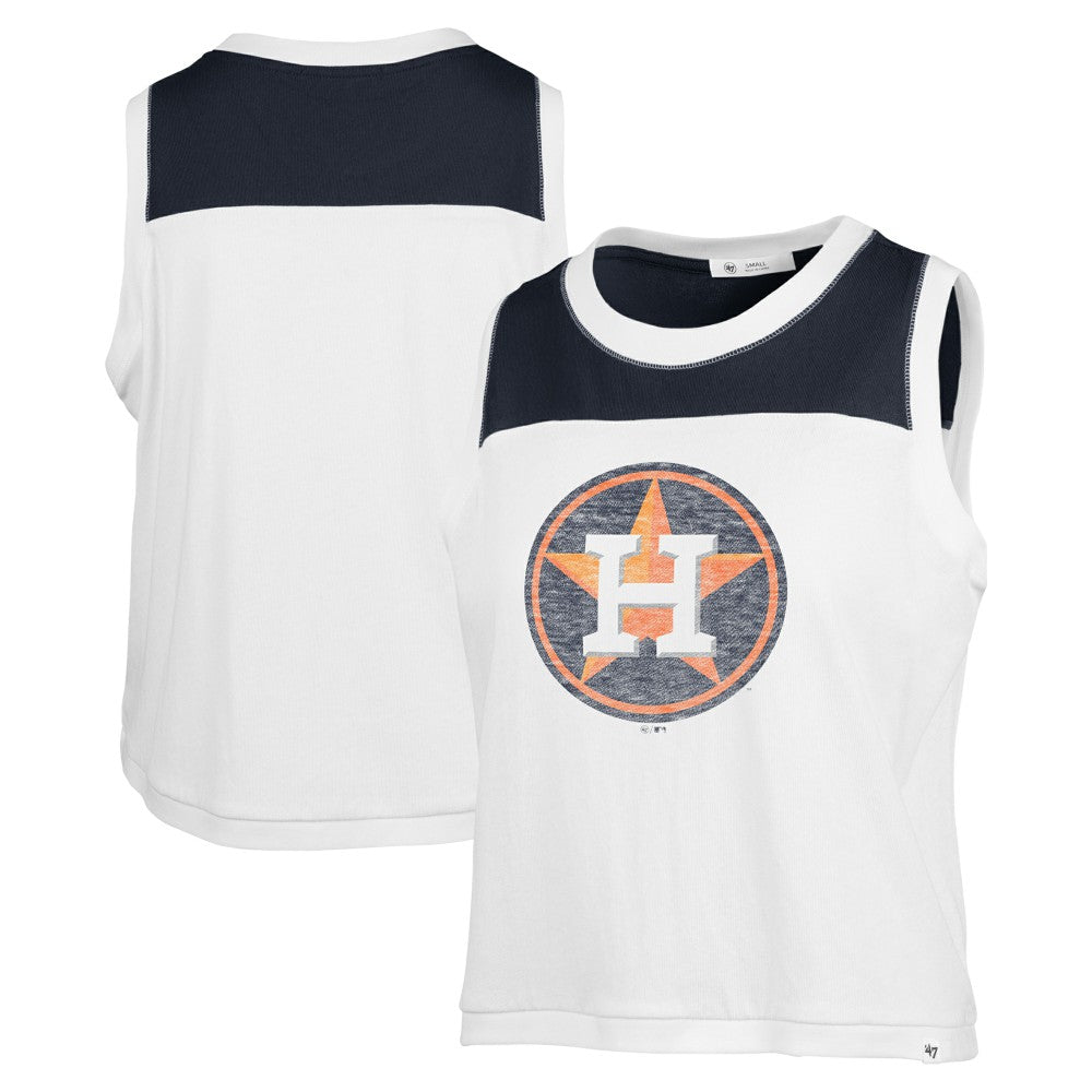 Houston Astros '47 Women's Premier Zoey Waist Length Tank Top - White Tanks
